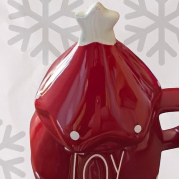 NEW Rae Dunn JOY Christmas Mug with Topper - Picture 3 of 7